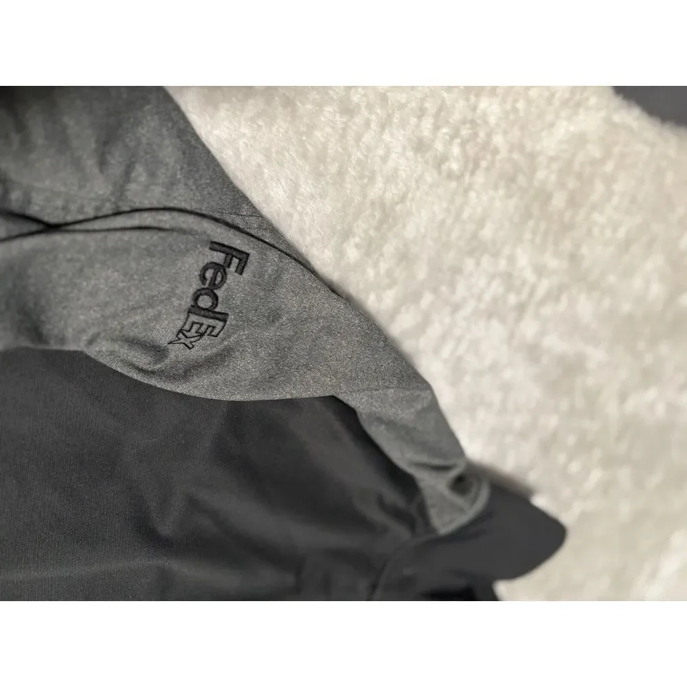 The North Face Tech Mens Gray Zip Up Jacket‎ Size Large Logo